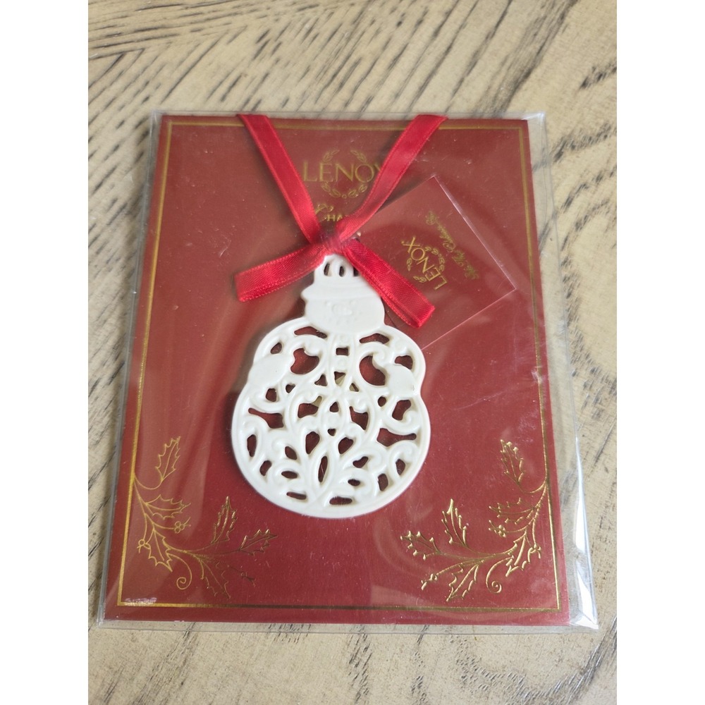 Lenox Charms Pierced Snowman  Christmas Ornament New Beautiful Lenox  Ornament